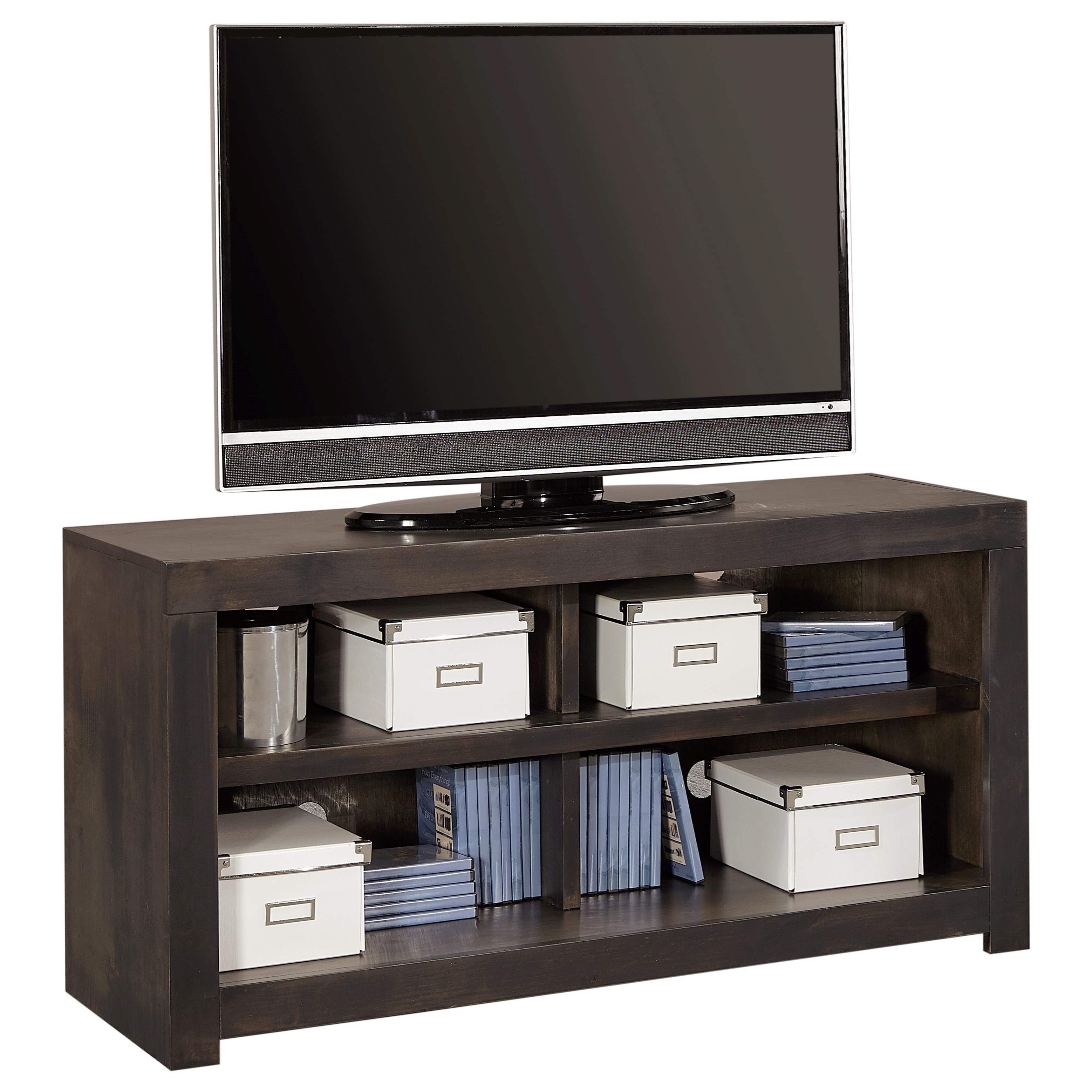 Birch Home Avery Loft Contemporary 49" TV Console with 4 Open Shelves